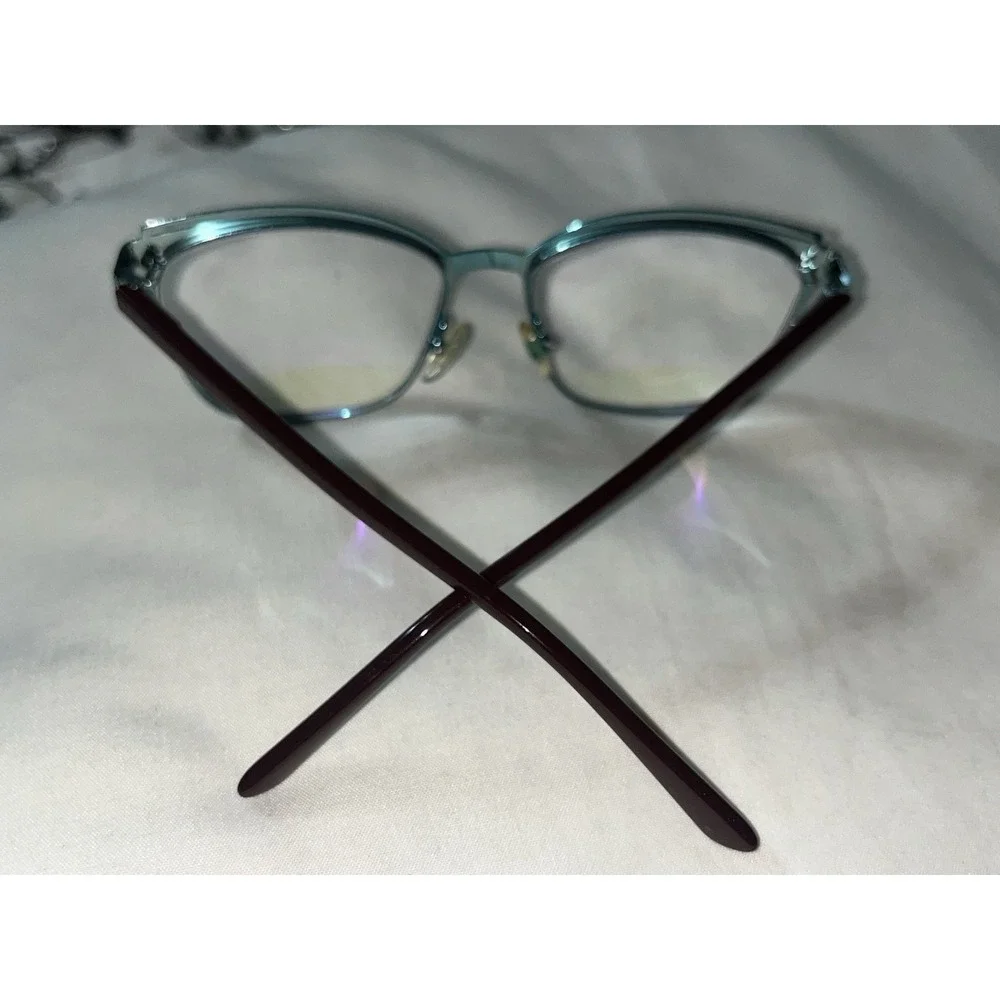 Wittnauer Eyeglasses Frame Liza Womens Eggplant Metal Cat Eye Full Rim 52-16-135